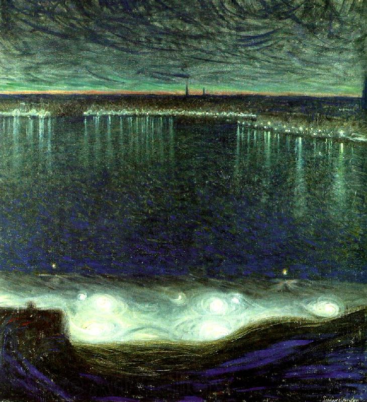Eugene Jansson riddarfjarden i stockholm Norge oil painting art